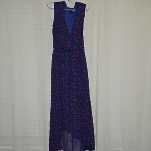 Disney Royal Blue and Red Patterned Maxi Dress